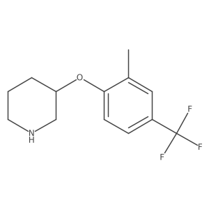 3-[2-Methyl-4-(trifluoromethyl)phenoxy]piperidine Structure