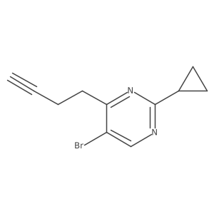 5-Bromo-4-(but-3-yn-1-yl)-2-cyclopropylpyrimidine Structure