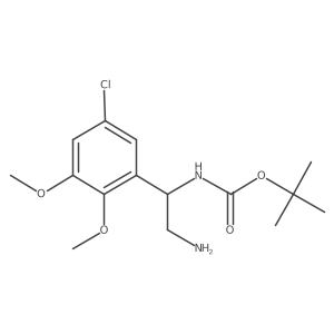 tert-butyl N-[2-amino-1-(5-chloro-2,3-dimethoxyphenyl)ethyl]carbamate结构式