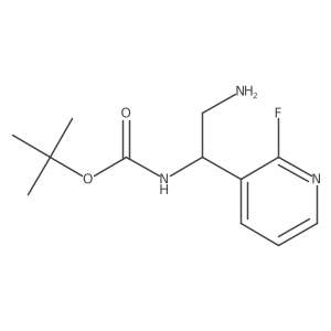 tert-butyl N-[2-amino-1-(2-fluoropyridin-3-yl)ethyl]carbamate Structure