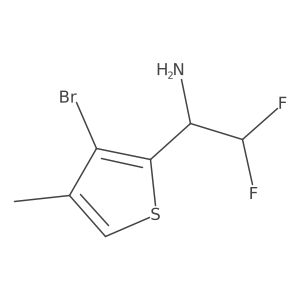 1-(3-Bromo-4-methylthiophen-2-yl)-2,2-difluoroethan-1-amine Structure