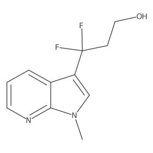 3,3-difluoro-3-{1-methyl-1H-pyrrolo[2,3-b]pyridin-3-yl}propan-1-ol Structure