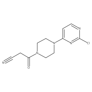 3-(4-(2-Chloropyrimidin-4-yl)piperazin-1-yl)-3-oxopropanenitrile结构式