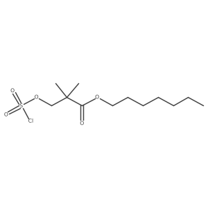 Heptyl 3-[(chlorosulfonyl)oxy]-2,2-dimethylpropanoate Structure