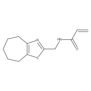 N-(5,6,7,8-Tetrahydro-4H-cyclohepta[d][1,3]thiazol-2-ylmethyl)prop-2-enamide结构式