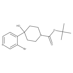 Tert-butyl 4-(3-bromopyridin-4-yl)-4-hydroxypiperidine-1-carboxylate结构式