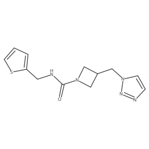 N-[(thiophen-2-yl)methyl]-3-[(1H-1,2,3-triazol-1-yl)methyl]azetidine-1-carboxamide结构式