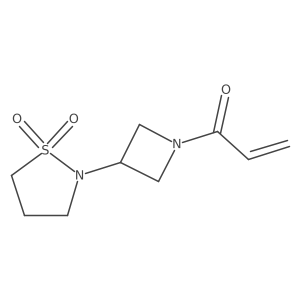 1-[3-(1,1-Dioxo-1,2-thiazolidin-2-yl)azetidin-1-yl]prop-2-en-1-one结构式
