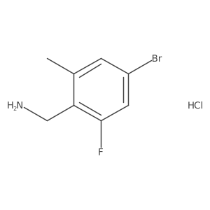 (4-Bromo-2-fluoro-6-methylphenyl)methanamine hydrochloride Structure