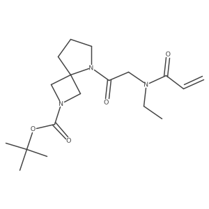 tert-butyl 5-[2-(N-ethylprop-2-enamido)acetyl]-2,5-diazaspiro[3.4]octane-2-carboxylate Structure