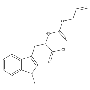 (2S)-3-(1-methyl-1H-indol-3-yl)-2-{[(prop-2-en-1-yloxy)carbonyl]amino}propanoic acid结构式