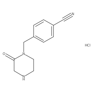 4-[(2-Oxopiperazin-1-yl)methyl]benzonitrile hydrochloride Structure