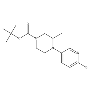 tert-Butyl 4-(6-bromopyridin-3-yl)-3-methylpiperazine-1-carboxylate Structure