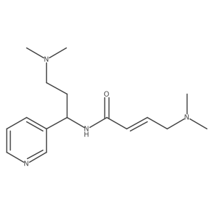 (E)-4-(Dimethylamino)-N-[3-(dimethylamino)-1-pyridin-3-ylpropyl]but-2-enamide Structure