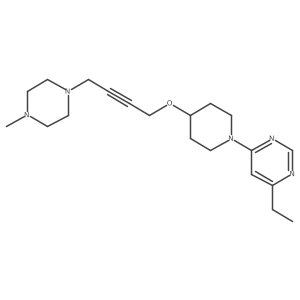 4-Ethyl-6-(4-{[4-(4-methylpiperazin-1-yl)but-2-yn-1-yl]oxy}piperidin-1-yl)pyrimidine结构式