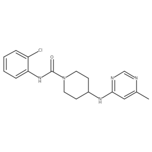 N-(2-Chlorophenyl)-4-[(6-methylpyrimidin-4-yl)amino]piperidine-1-carboxamide结构式