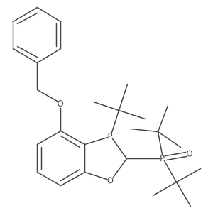 ((2R,3R)-4-(benzyloxy)-3-(tert-butyl)-2,3-dihydrobenzo[d][1,3]oxaphosphol-2-yl)di-tert-butylphosphine oxide结构式