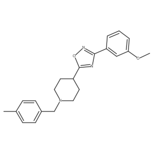 4-[3-(3-Methoxyphenyl)-1,2,4-oxadiazol-5-yl]-1-[(4-methylphenyl)methyl]piperidine Structure