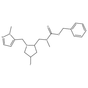 benzyl N-{[(2S,4S)-4-fluoro-1-[(1-methyl-1H-pyrazol-5-yl)methyl]pyrrolidin-2-yl]methyl}-N-methylcarbamate Structure