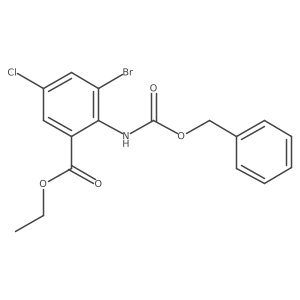Ethyl 2-{[(benzyloxy)carbonyl]amino}-3-bromo-5-chlorobenzoate Structure