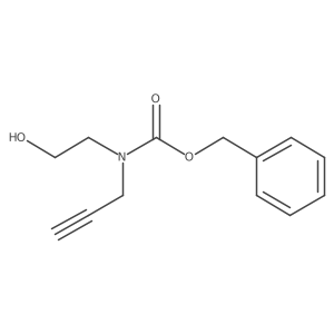 benzyl N-(2-hydroxyethyl)-N-(prop-2-yn-1-yl)carbamate结构式