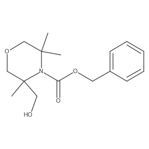 Benzyl 3-(hydroxymethyl)-3,5,5-trimethylmorpholine-4-carboxylate结构式