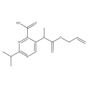5-{Methyl[(prop-2-en-1-yloxy)carbonyl]amino}-2-(propan-2-yl)pyrimidine-4-carboxylic acid结构式