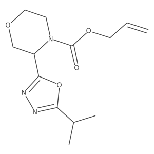 Prop-2-en-1-yl 3-[5-(propan-2-yl)-1,3,4-oxadiazol-2-yl]morpholine-4-carboxylate Structure