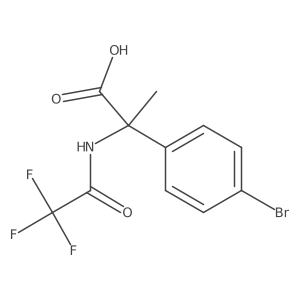 2-(4-Bromophenyl)-2-(2,2,2-trifluoroacetamido)propanoic acid结构式