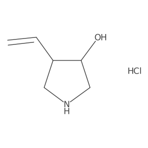 rac-(3R,4R)-4-ethenylpyrrolidin-3-ol hydrochloride结构式