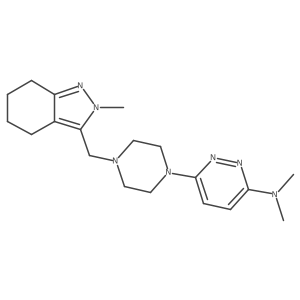 N,N-dimethyl-6-{4-[(2-methyl-4,5,6,7-tetrahydro-2H-indazol-3-yl)methyl]piperazin-1-yl}pyridazin-3-amine Structure