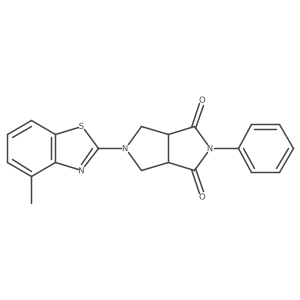 5-(4-Methyl-1,3-benzothiazol-2-yl)-2-phenyl-octahydropyrrolo[3,4-c]pyrrole-1,3-dione Structure
