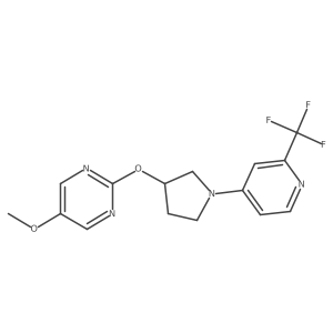5-Methoxy-2-({1-[2-(trifluoromethyl)pyridin-4-yl]pyrrolidin-3-yl}oxy)pyrimidine Structure
