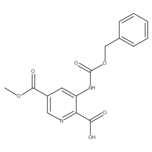 3-{[(Benzyloxy)carbonyl]amino}-5-(methoxycarbonyl)pyridine-2-carboxylic acid结构式