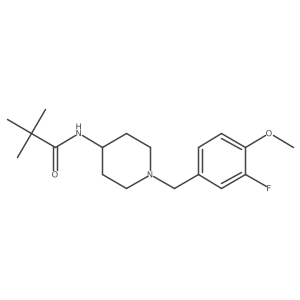 N-{1-[(3-fluoro-4-methoxyphenyl)methyl]piperidin-4-yl}-2,2-dimethylpropanamide Structure
