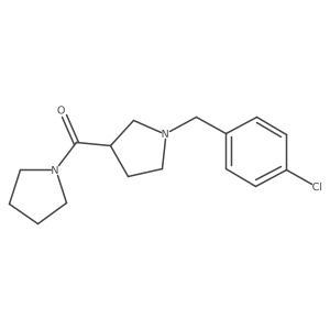 1-[(4-Chlorophenyl)methyl]-3-(pyrrolidine-1-carbonyl)pyrrolidine结构式