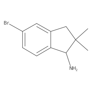 (S)-5-Bromo-2,2-dimethyl-2,3-dihydro-1H-inden-1-amine结构式