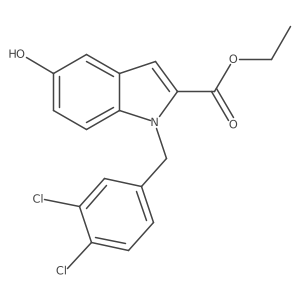 Ethyl N-(3,4-dichlorobenzyl)-5-hydroxyindole-2-carboxylate结构式