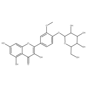 isorhamnetin 4'-O-beta-D-glucopyranoside结构式