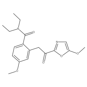 N,N-diethyl-4-methoxy-2-(2-(5-methoxyoxazol-2-yl)-2-oxoethyl)benzamide结构式