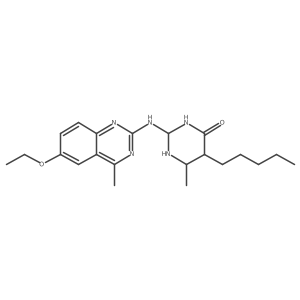 2-[(6-Ethoxy-4-methylquinazolin-2-yl)amino]-6-methyl-5-pentyl-1,3-diazinan-4-one Structure