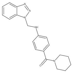 [4-[(1H-Benzotriazol-1-ylmethyl)amino]phenyl]-1-piperidinylmethanone Structure