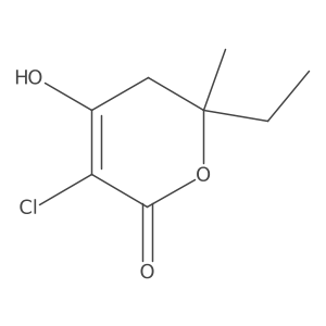 3-Chloro-6-ethyl-4-hydroxy-6-methyl-5,6-dihydro-pyran-2-one Structure
