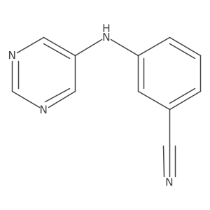 Benzonitrile,3-(5-pyrimidinylamino)- Structure