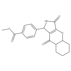 Methyl 4-(3,9-dioxo-1,2,4a,5,6,7,8,8a-octahydrochromeno[2,3-c]pyrrol-1-yl)benzoate结构式