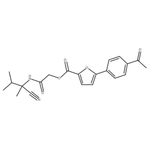 [(1-Cyano-1,2-dimethylpropyl)carbamoyl]methyl 5-(4-acetylphenyl)furan-2-carboxylate结构式