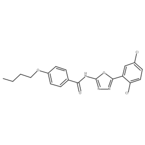 4-butoxy-N-[5-(2,5-dichlorophenyl)-1,3,4-oxadiazol-2-yl]benzamide结构式