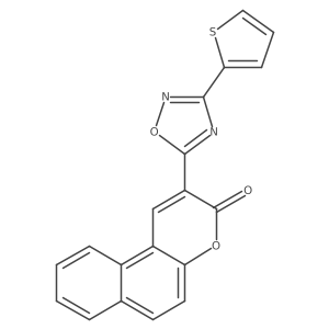 2-[3-(thiophen-2-yl)-1,2,4-oxadiazol-5-yl]-3H-benzo[f]chromen-3-one结构式