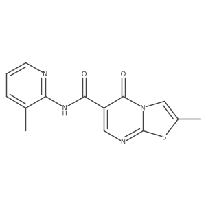 2-methyl-N-(3-methylpyridin-2-yl)-5-oxo-5H-thiazolo[3,2-a]pyrimidine-6-carboxamide结构式
