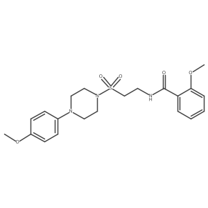 2-methoxy-N-(2-((4-(4-methoxyphenyl)piperazin-1-yl)sulfonyl)ethyl)benzamide结构式